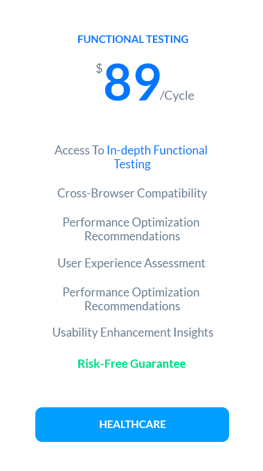 Functional Testing for Healthcare