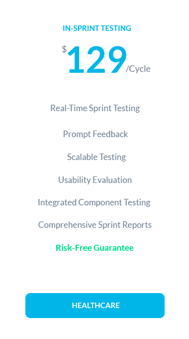 In-Sprint Testing for Healthcare