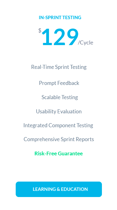 In-Sprint Testing for Learning & Education