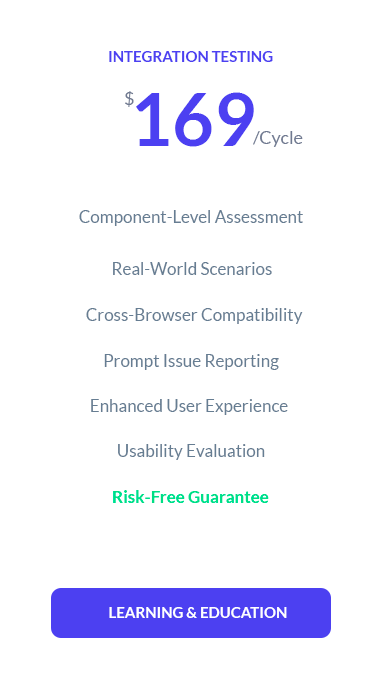 Integration Testing for Learning & Education