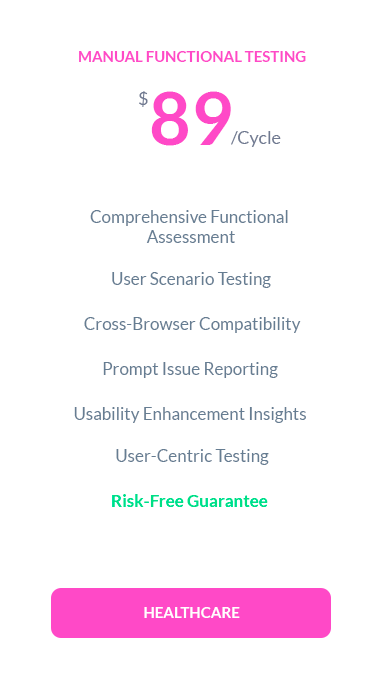 Manual Functional Testing for Healthcare