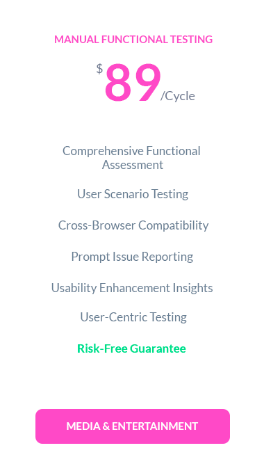 Manual Functional Testing for Media & Entertainment