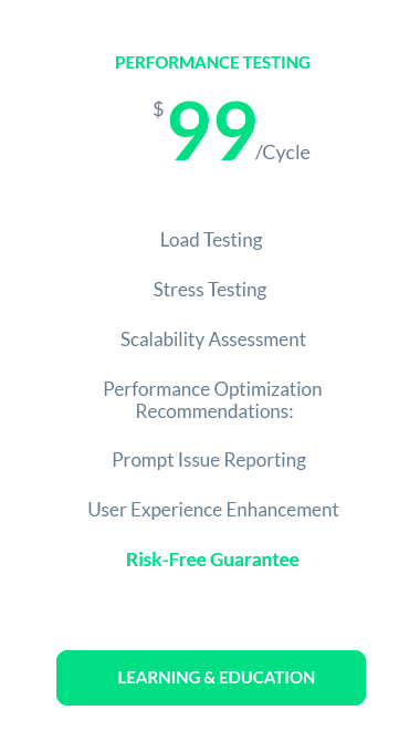 Performance Testing for Learning & Education