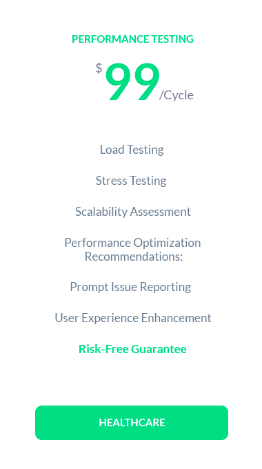 Performance Testing for Healthcare