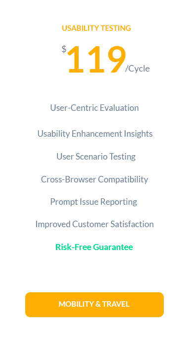 Usability Testing for Mobility & Travel