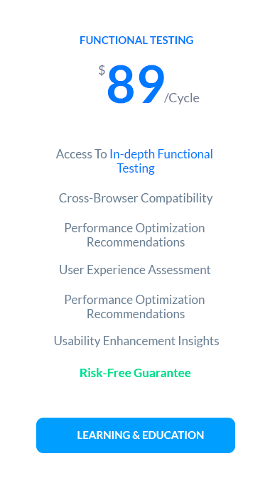 Functional Testing for Learning & Education
